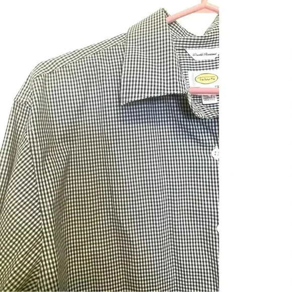 Talbots Black & White  Button Down 100% Cotton Wrinkle Resistant Size 18 - Picture 1 of 8